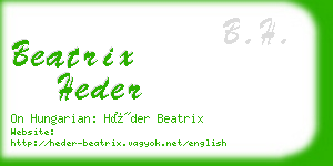 beatrix heder business card